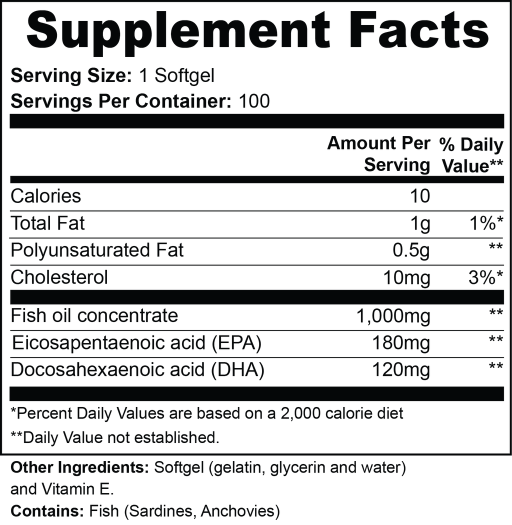Ultra Omega-3 EPA 180mg + DHA 120mg